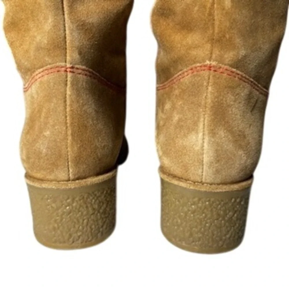 Kate Spade New York Size 10 Suede Collins Campus Knee High‎ Boots Tan Block Heel